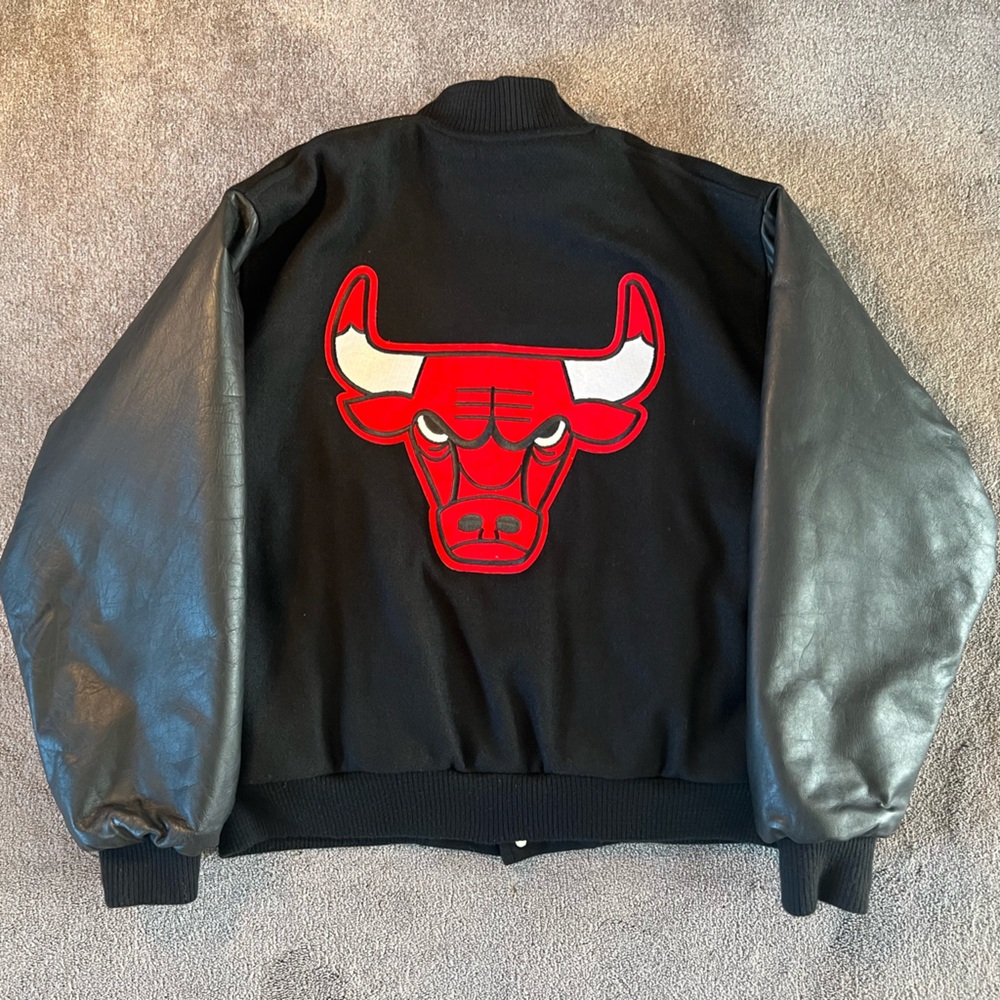 Vintage Chalk Line Chicago Bulls Leather & Wool Letterman Jacket